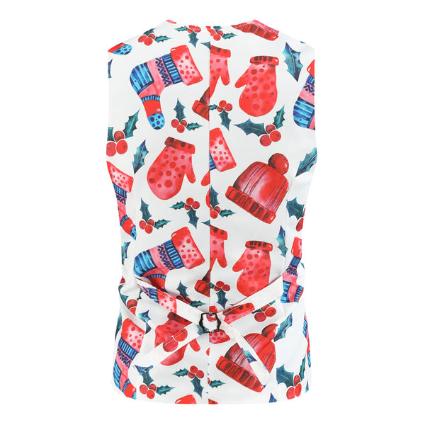 Men's Christmas Printed Vest Suit #2TZMK30