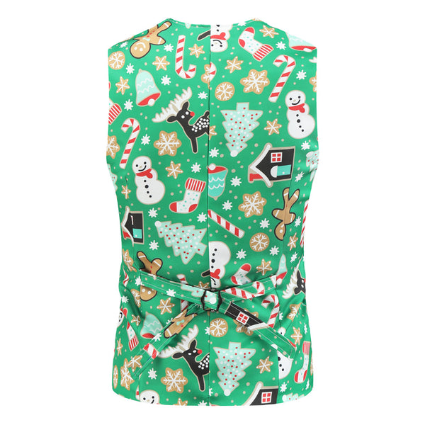 Men's Vibrant Christmas Vest Suit #2TZMK31