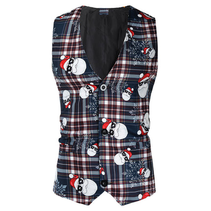 Men's Plaid Three Piece Suit #3TZMK34 - Suits | Multicolour / M
