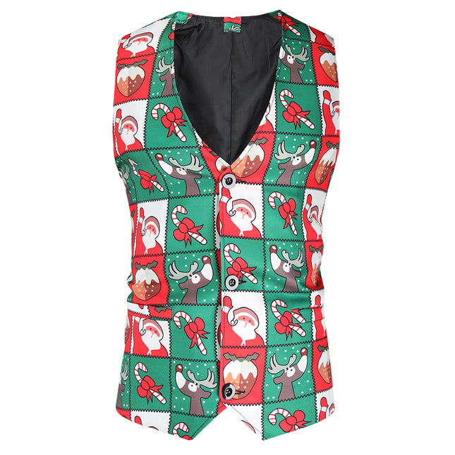 Men's Christmas Three Piece Suit #3TZMK37 - Suits | Multicolour / M