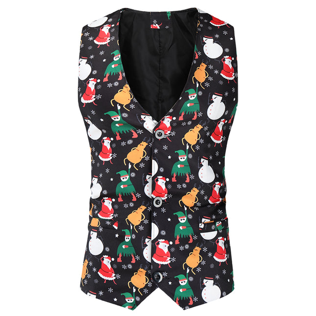 Men's Printed Three-piece Suit #3TZMK41 - Suits | Multicolour / M