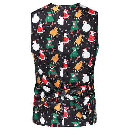 Men's Printed Three-piece Suit #3TZMK41 - Suits | Multicolour / M