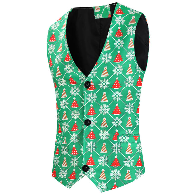 Men's Christmas Vest Suit #2TZMK623 - Suits | Multicolour / M