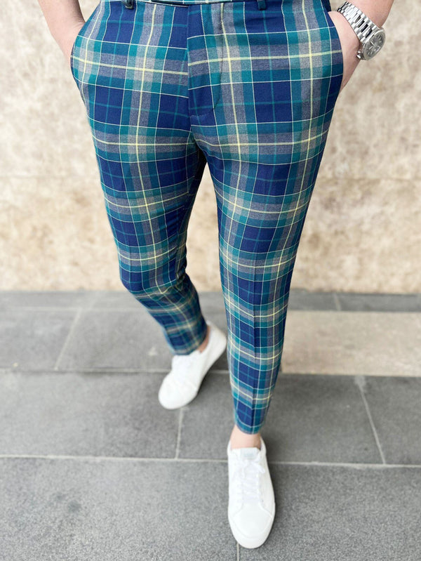 Men's Retro Plaid Pants #XK6029