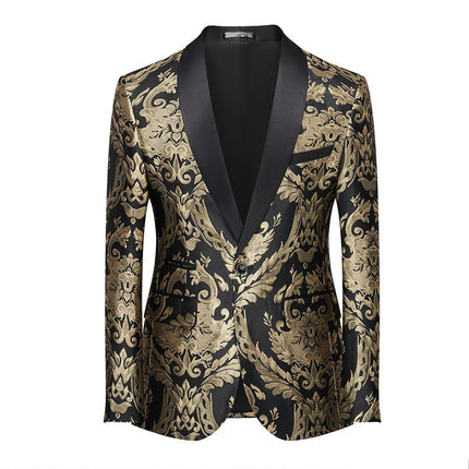 Men's Baroque Splendor Tuxedo #S8597 - Blazers | Golden / XS