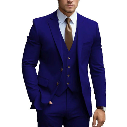 Men's 3pcs Suit #301 - | Blue / XXS