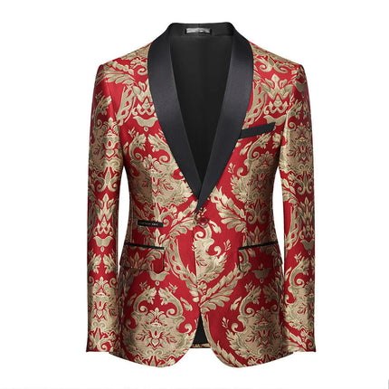 Men's Baroque Splendor Tuxedo #S8597 - Blazers | Red / XS