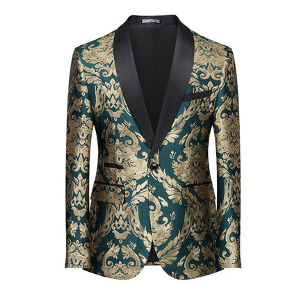 Men's Baroque Splendor Tuxedo #S8597 - Blazers | Green / XS