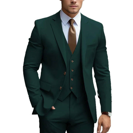 Men's 3pcs Suit #301 - | Green / XXS