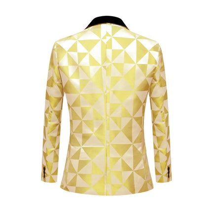 Men's Elegant Geometric Fashion Suit  #S8347