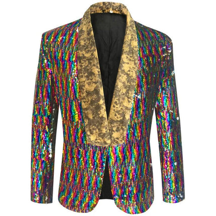 Men's Rainbow Sequins Tuxedo  #S7021