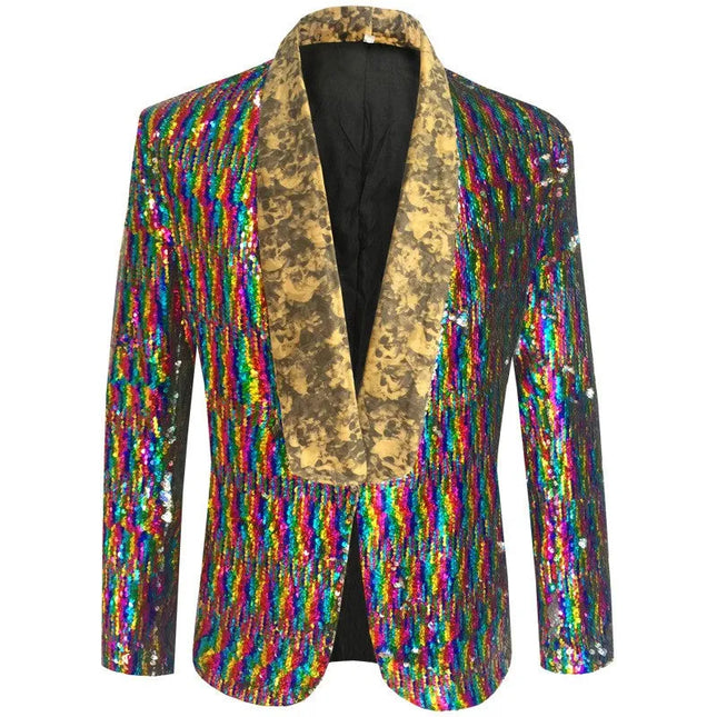 Men's Rainbow Sequins Tuxedo  #S7021