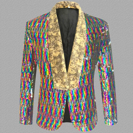 Men's Rainbow Sequins Tuxedo  #S7021