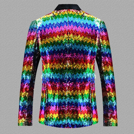 Men's Rainbow Sequins Tuxedo  #S7021