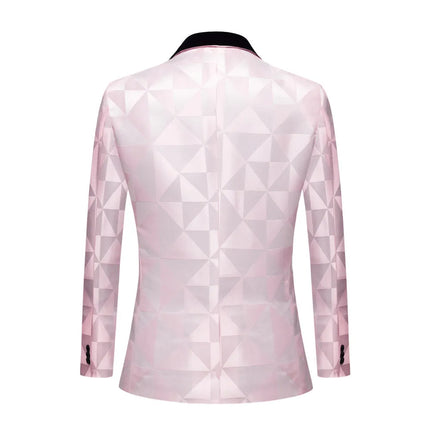 Men's Elegant Geometric Fashion Suit  #S8347