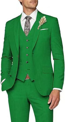 Men's 3pcs Suit #302 - | Green / XXS