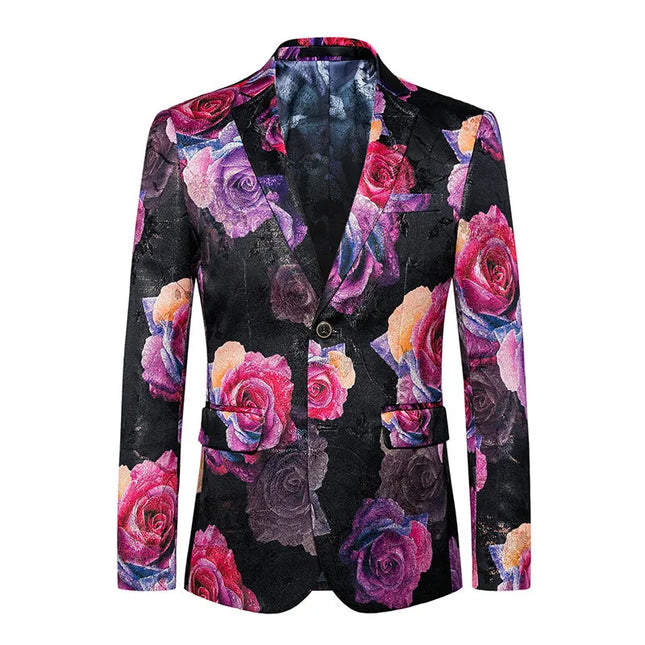 Men's Rose Dreams Blazer #S8336 - Blazers | Multicolour / XS