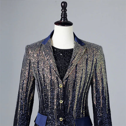 Men's Line Sequins Blazer  #S7026