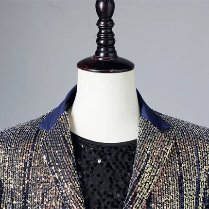 Men's Line Sequins Blazer  #S7026