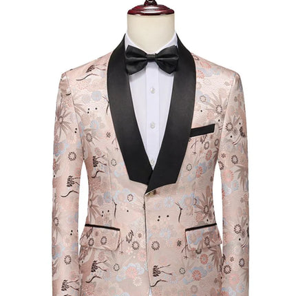 Men's Pink Texture Suit  #S8309