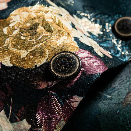Men's Viridian Flower Print Blazer  #S8313