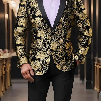 Men's Gold-stamped Blazer #250612201 - Blazers | Blue / S