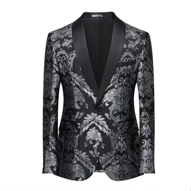 Men's Baroque Splendor Tuxedo #S8597 - Blazers | Silver / XS