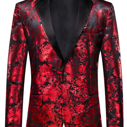 Men's Gold-stamped Blazer #250612201 - Blazers | Red / S