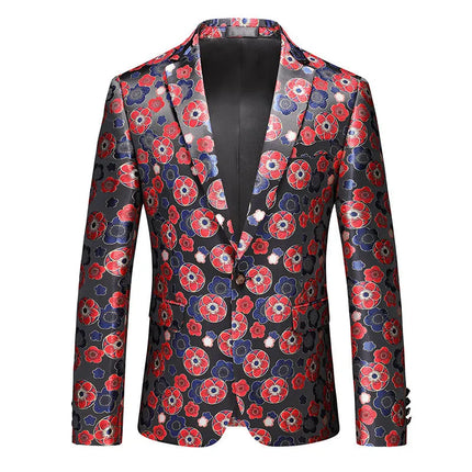 Men's Catoptric Flower Blazer #S7044 - Blazers | Color2 / XS