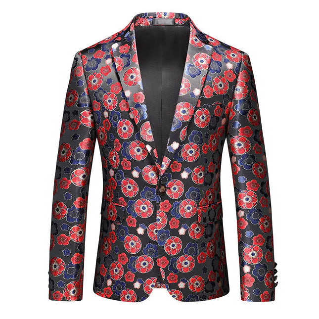 Men's Catoptric Flower Blazer #S7044 - Blazers | Color2 / XS