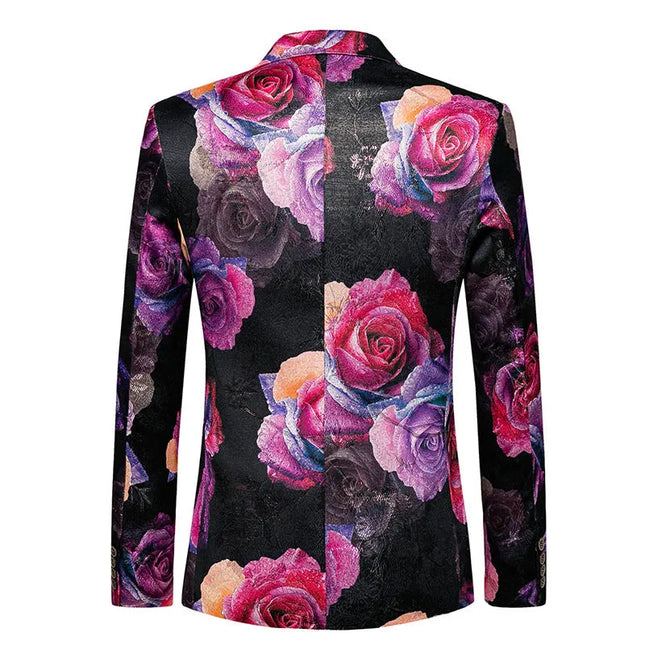 Men's Rose Dreams Blazer #S8336 - Blazers | Multicolour / XS