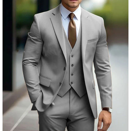 Men's 3pcs Suit #301 - | Gray / XXS