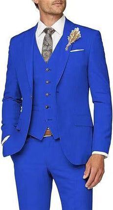 Men's 3pcs Suit #302 - | Blue / XXS