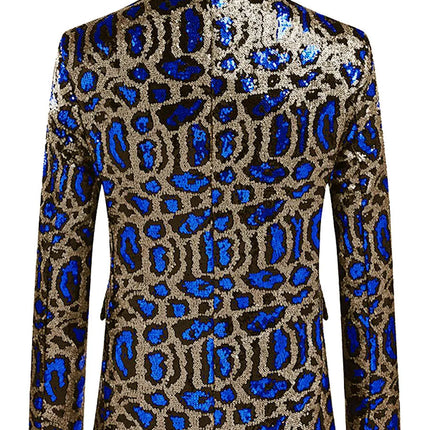 Men's Leopard Print Sequin Gala Tuxedo #S8408