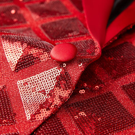 Men's Cube Block Sequin Gala Tuxedo  #S8414