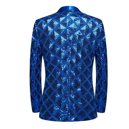 Men's Cube Block Sequin Gala Tuxedo  #S8414