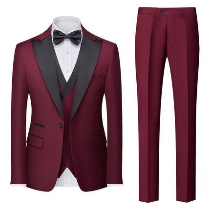 Men's 3 Piece Ceremony Classic Suit  #S8596