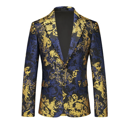 Men's Gold Pattern Blazer  #S8615