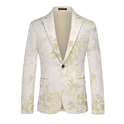Men's Gold Pattern Blazer  #S8615
