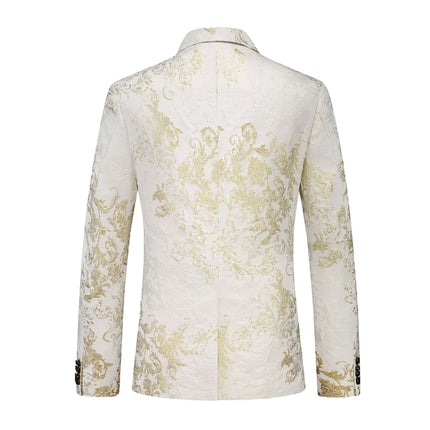 Men's Gold Pattern Blazer  #S8615