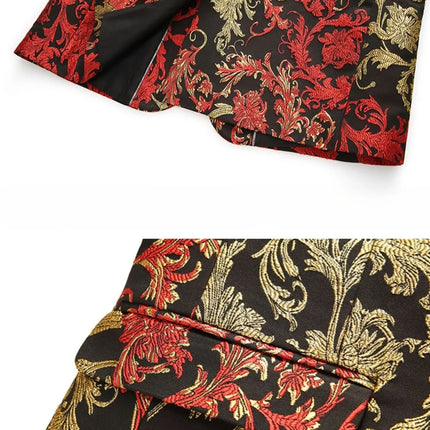 Men's Gold Pattern Blazer  #S8615