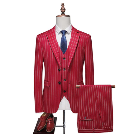 Men's Stripe 3 Piece Suit  #S8616