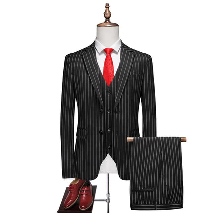 Men's Stripe 3 Piece Suit  #S8616