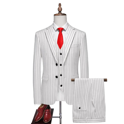 Men's Stripe 3 Piece Suit  #S8616