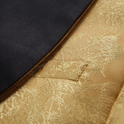 Men's Gold Jacquard Suit  #S8632