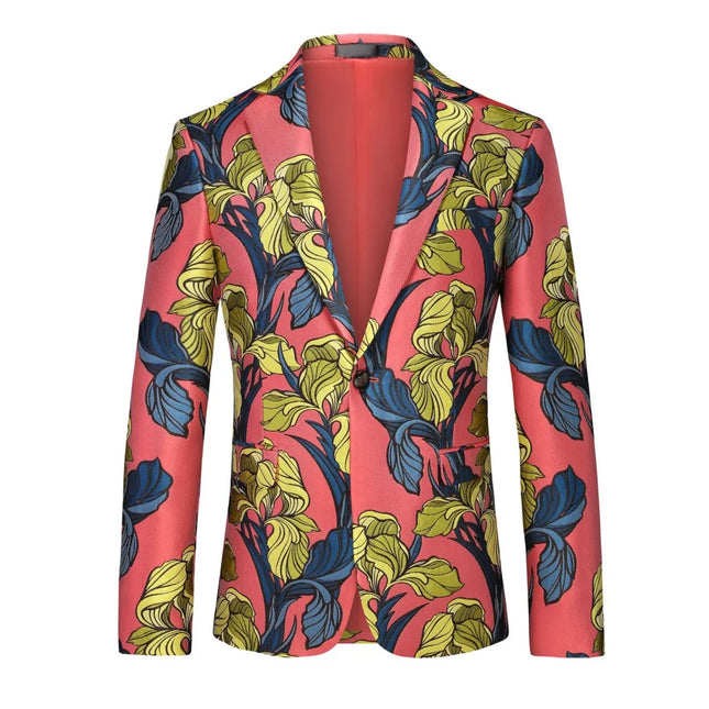 Men's Floral Print Blazer  #S8622