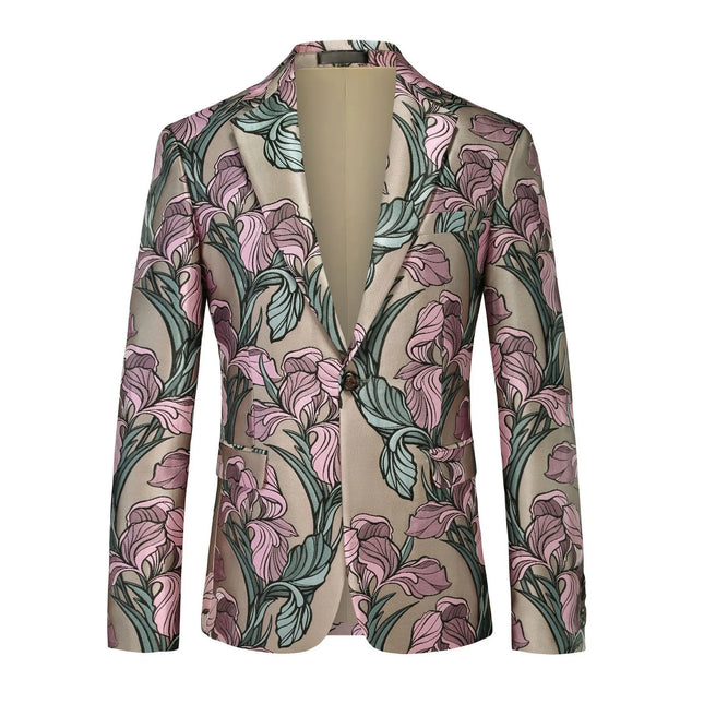 Men's Floral Print Blazer  #S8622