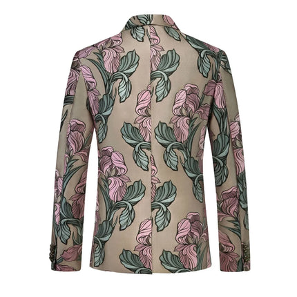 Men's Floral Print Blazer  #S8622