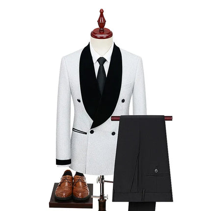 Men's Velvet Lapel Suit  #S8630