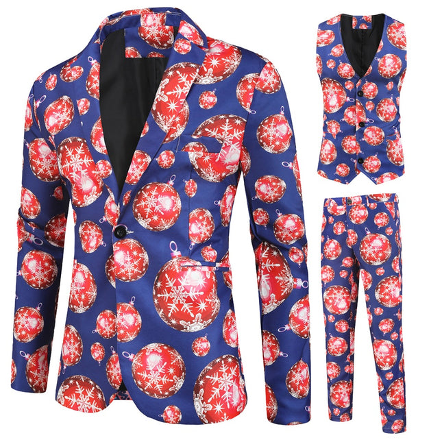 Men's Snowball Three Piece Suit #3TZMK29 - Suits | Multicolour / M